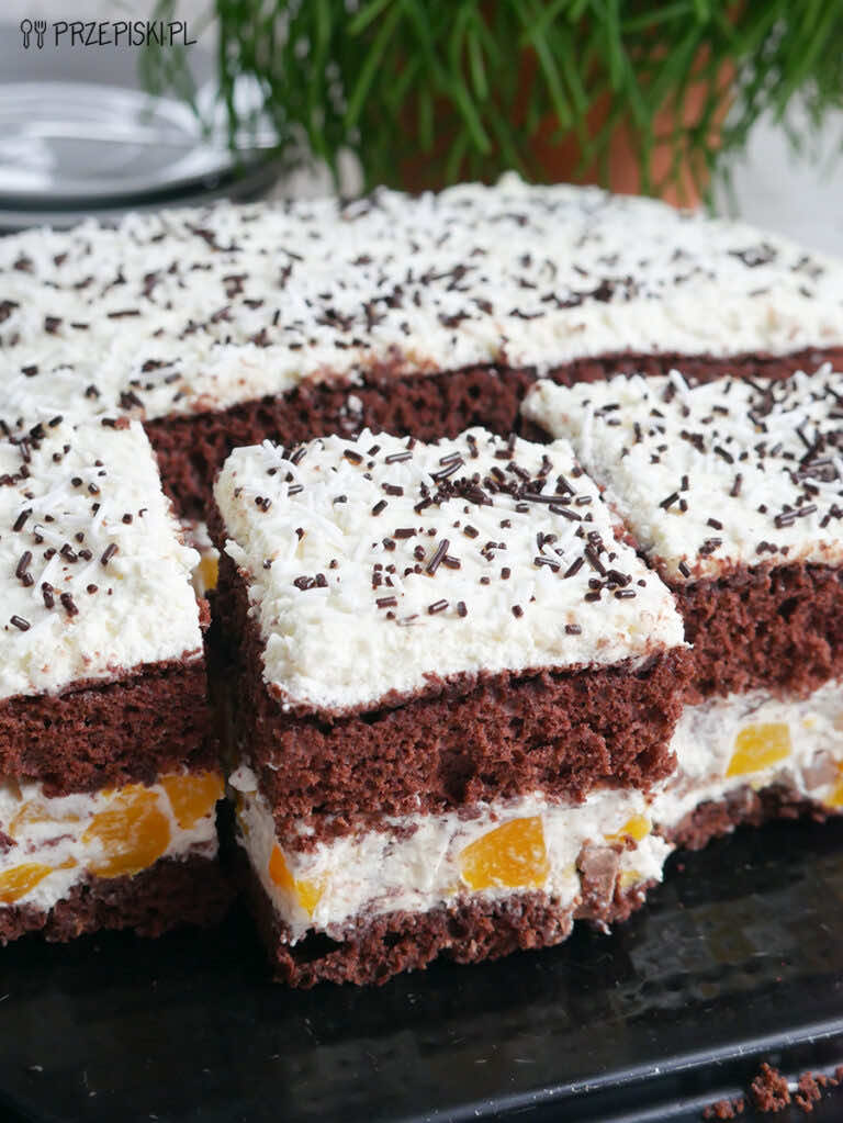 Ciasto brzoskwiniowe z czekoladą