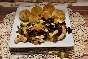 Kurczak o smaku chińskim z kulkami