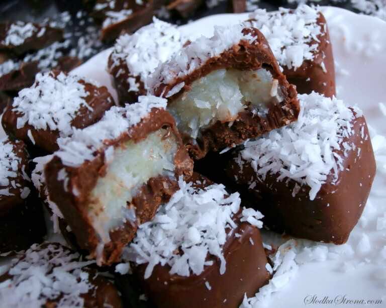 Domowe Kokosowe Czekoladki „Bounty”